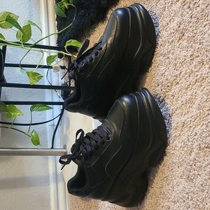 Jeffrey campbell most def platform sneaker black womens 7